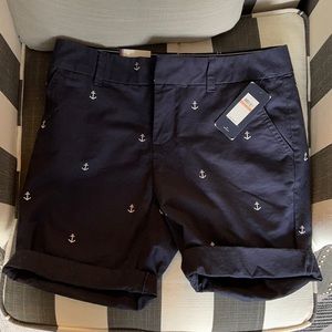 NWT Tommy Hilfiger Sz2 Navy Blue Shorts w/ Anchors